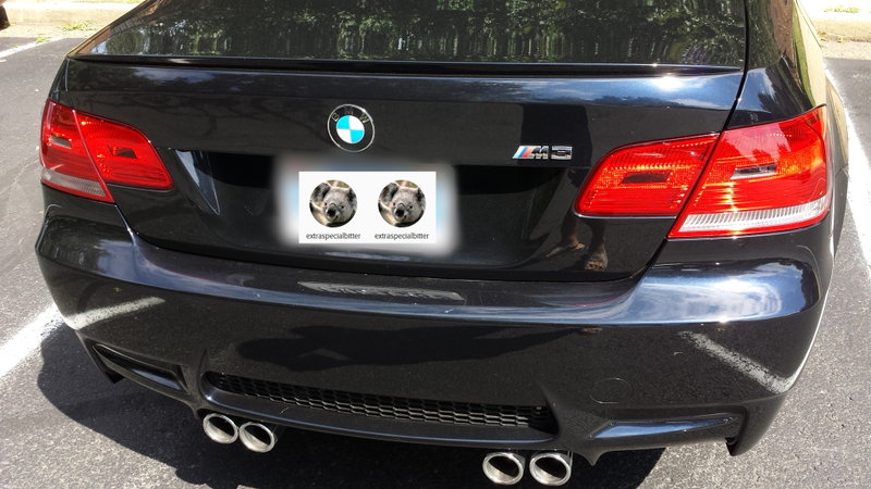 Vanity plates. Also, notice my sunflower patterned acupressure flip-flops.